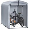 Sobuy Garage Auto per Esterno Tenda per Bicicletta Box Moto Impermeabile Tendone per Auto Moto e Attrezzi Capanno da Giardino e Ripostiglio da Esterno Argento 120x176x163 cm KLS11-K