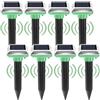BAIFULAI 8 pezzi Dissuasore per talpe a energia solare, repellente per talpe, ultrasuoni repellente per arvicole, IP66 impermeabile, repellente per arvicole per talpe, ghiri, serpenti, arvicole e