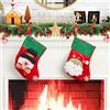 QXRXN Calze Befana Vuote Piccole Set di 2, Calze Natalizie da Appendere Personalizzate Calza della Befana Vuota Personalizzata, Calze di Natale da Appendere al Camino Decorazioni Natalizie per la Casa