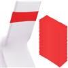 PATIKIL Premium Fasciate per Sedie in Spandex, 25 Pezzi Fascie Elastiche con Fibbia Regolabile per Decorazioni di Compleanni Banchetti Matrimoni, Rosso Brillante
