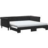 vidaXL Divano letto estraibile con materasso Nero 100x200 cm Velluto