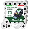 Maya home & garden MAYA 20 Rotoli POS in Carta Termica 57mm x 20mt - Alta Qualità, Universali, Comp