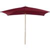 Outsunny Ombrellone da Giardino Impermeabile, Struttura in Legno, 2x2.95x2.55m, Bordeaux, Protezione UV per Esterni|Aosom