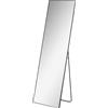 HOMCOM Specchio a Figura Intera da Parete o da Terra in Metallo e Lega di Alluminio, 50x2x161.5 cm, Nero | Aosom Italy