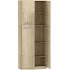 HOMCOM Mobile Contenitore Minimal con 2 Armadietti e Mensole Regolabili, in Legno color Rovere, 59x31x155 cm | Aosom Italy