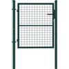 Outsunny Cancello da Giardino in Acciaio 97x150 cm, Cancelletto da Giardino con Serratura, 3 Chiavi, Maniglia e 2 Pali | Aosom Italy