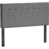 HOMCOM Testiera Regolabile su 3 Livelli, Testiera con Gambe in Metallo, Effetto Velluto, per Camera, 140x10x106/116/126 cm, Grigio | Aosom Italy