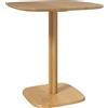 HOMCOM Tavolo da Pranzo in Legno, Tavolo da Cucina Quadrato per 4 Persone, per Spazi Ridotti, 70x70x75 cm, Legno Naturale | Aosom Italy