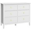 HOMCOM Cassettiera Sideboard con 6 Cassetti, Mobile Contenitore Moderno per Soggiorno, Camera da Letto e Corridoio, 100x40x78 cm, Bianco | Aosom Italy