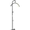 HOMCOM Lampada da Terra LED con Testa a Mezza Luna, Altezza e Temperatura Colore Regolabili, Telecomando, Nero | Aosom Italy