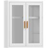 HOMCOM Armadio murale per bagno con 2 porte scanalate e ripiano regolabile, mobile alto a parete, 40x14x50cm, Bianco | Aosom Italy
