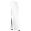 HOMCOM Specchio a figura con luci LED e 3 temperature colore, autoportante o montaggio a parete, 40x2,9x150 cm, Bianco | Aosom Italy