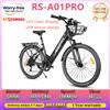 SAMEBIKE Bicicletta elettrica SAMEBIKE RS-A01 Pro con motore da 500W, batteria 36V15AH, bici elettrica per adulti da 26 pollici con portapacchi.
