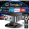 HORLAT Proiettore HORLAT T09MAX Google TV Full HD 1080P Android Beamer 2000 ANSI Lumen WiFi 6 Supporto 3D 4K Proiettore Smart per Home Theater