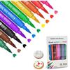 BOODPET 10 Pennarelli Alimentari Professionali a Doppia Punta - Penna Edibile per Decorazione Torte, Biscotti, Macaron e Fondente - Colori Brillanti