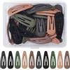 Tolenre Fermagli Capelli per Ragazza, 30Pcs Colorati Clips per Bambina, 3cm Fermagli per Capelli a Scatto, Mini Mollette per Capelli Bambina, Forcina per Ragazza, Fermaglio Colorati per Bambini (Buio)
