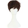 MapofBeauty Corto Ricci Donna Ricci Parrucche (Scuro Marrone)
