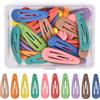 Tolenre Fermagli Capelli per Ragazza, 30Pcs Colorati Clips per Bambina, 3cm Fermagli per Capelli a Scatto, Mini Mollette per Capelli Bambina, Forcina per Ragazza, Fermaglio Colorati per Bambini (Arcobaleno)