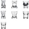 Hitchuey Set Di 7 Mini Bicchieri Da Liquore, Bicchieri Da Whisky, Bicchieri Da Vino, Mini Bicchieri Da Liquore In Stile Human Art Adatti Per Tequila, Vodka E Superalcolici, Perfetti Per Feste, Bar E Festival