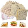 Hevysuo 150 Fogli Carta Alimentare,15 X 15 Cartas de Imballaggio Alimentare,Carta Oleata per Sandwich,Formaggio,Hamburger,Pasticceria