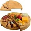 Recalma Tagliere per Formaggio in Bambù con 2 Coltelli, Set con 4 Strati e Formaggiera