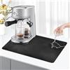 KitchenRaku Tappetino macchina caffe 40x45cm, scolapiatti da cucina assorbente, tappeto lavandino, tappetino scolapiatti da cucina (Nero )