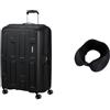 American tourister Ellipso 79 cm valigia rigida nero con cuscino da viaggio, black/grey