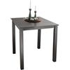 Woodroom Tavolo da pranzo Kota Hevea laccato massiccio (nero, 70 x 70 cm)