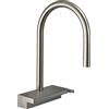 hansgrohe Aquno Select M81 Miscelatore monocomando da cucina 170, doccetta estraibile, 3 getti, acciaio inox, 73837800