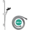 hansgrohe Pulsify Select S Set doccia 105 3 tipi di getto Relax con asta doccia 65 cm, cromo, 24160000