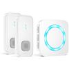 AIMAX Campanello Senza Fili Da Esterno con 2 Trasmettitori e 1 Ricevitore,Portata 400m,Wireless Doorbell,IP55 Impermeabile,55 Melodie e 5 Livelli di Volume,Indicatori LED,Per Casa/Porta d'Ingresso