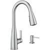 Moen Haelyn 87627SRS - Rubinetto da cucina con doccetta estraibile con sistema Reflex e Power Clean, antimacchia, in acciaio inox