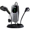 VDLPOWEREU Cavo di Ricarica Tipo 2, 3,68 kW/5M, Cavo di Ricarica per Auto Elettrica, Display LED 6A-16 A, Caricatore Portatile EV, Tipo 2, per Veicoli Elettrici con Monofase EU-Schuko, IP65 (Norma IEC 62196-2)
