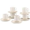 Creatable, 25259, Serie Uno Offwhite, set di stoviglie da 12 pezzi, per 6 persone, set di tazze da caffè in gres, lavabili in lavastoviglie e microonde, Made in Portogallo