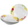 Creatable, 24444 Serie Milano Pasta, Set di 4 stoviglie per 4 persone, Piatto per pasta in porcellana, lavabile in lavastoviglie e microonde, produzione di qualità