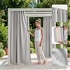 ROOM99 Tenda da giardino con occhielli, 155 x 250 cm, larghezza x altezza, per esterni, resistente alle intemperie, impermeabile, protezione solare, da giardino, antivento, grigio chiaro