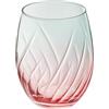 Cristal d'Arques Paris Swirly Spring Collection - 6 bicchieri d'acqua colorati 36 cl, realizzati in Francia, confezione rinforzata