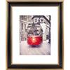 Space Art Deco, Cornice portafoto nera con passepartout bianco, montaggio a parete (design oro ornato, 40,6 x 50,8 cm, per foto da 28 x 35,5 cm)