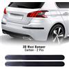 4R Quattroerre.it 12537 Bumper Paracolpi Universali per Auto, 40 mm x 47 cm, Carbonio, 2 Pezzi