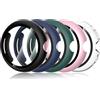 Simpeak 5 Pezzi 2 in 1 Cover Compatibile con Google Pixel Watch 3 45mm 2024, Custodia Caso con Vetro Temperato HD Pellicola Protettiva Full Protezione, Clear,Nero,Oro Rosa,Blu Notte,Verde Uficiale