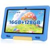 Gleeso Tablet Bambini | Android Tablet per Bambini 10 Pollici, Kids Tablet con Octa-Core | 128GB+1TB TF | Controllo Parentale | 8MP Fotocamera | WiFi 6/BT 5.3, Tablet con Custodia Protettiva - Blu