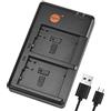 DSTE DE-A80,DE-A80AA/SX Batteria USB Dual Quick Charger Compatibile per DMW-BLC12, DMW-BLC12e, BP-DC12, BP-DC12U, Panasonic Lumix DMC-G7, DMC-GH2, DMC-FZ330, DMC-FZ200, DMC-FZ1000