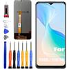 ERYNK Display LCD per VIVO Y33S / Y76 5G [con impronte digitali] [6,58 pollici] Display LCD Touch Screen Digitizer con set di attrezzi