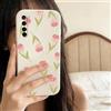 QIODAYI Compatible con Xiaomi Redmi Note 8 2021/Redmi Note 8, Custodia Morbida Silicone con Motivi Rose Tulipani Schermo Intero Cover