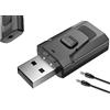 SHANFEILU USB Bluetooth 5.0 Adattatore 4 in 1 wireless trasmettitore audio stereo Adattatore ricevitore con 3,5 mm Aux a bordo computer AUX TV altoparlanti Sistema audio domestico
