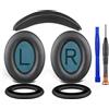 SOULWIT Kit di Ricambio per Bose SoundTrue Around-Ear II (Sound True AE2) Cuffie, Cuscinetti Auricolari + Archetto + Silicone Protezioni per Cuscinetti - Nero (Rete Blu)