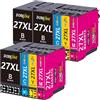 DOREINK 27XL Cartucce d'inchiostro Compatibili per Epson 27XL 27 XL cartuccie pour Workforce WF-7610 WF-3620 WF-7620 WF-7720 WF-7715 WF-7210 WF-3640 WF-7710 WF-7110 (3 Nero 2 Magenta 2 Ciano 2 Giallo)