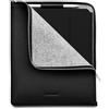 WOOLNUT Custodia a portafoglio in pelle per iPad Pro 13 e iPad Air 13 - Nero, con portapenne, pelle pieno fiore di alta qualità, custodia con cerniera/iPad Pro 12,9 con iPad Air 13 (M4, 2024)