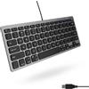 Macally SLIMKEYCSG, Tastiera compatta USB-A per Mac, US QWERTY Key cap Layout QWERTY
