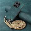 YANJIEER ESONG Cover per Honor X6B Case con Cordino Cinturino,Custodia In Pelle Caso per Donna ragazze Con Tracolla Collana,Catena Laccio Case,Ultra Sottile Antiurto Shell Verde